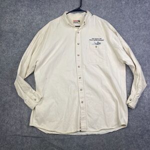 Whoa Apparel Shirt Men XL Cream Beige Shacket Heavyweight USA Made Chore